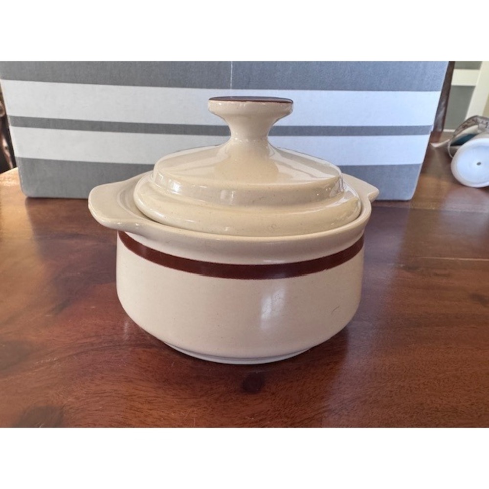 Geniune Stone made in Japan sugar bowl with‎ lid